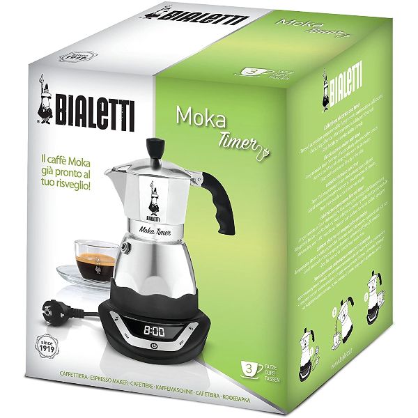 BIALETTI Cafetière italienne électrique 3 tasses - Moka Timer - 5