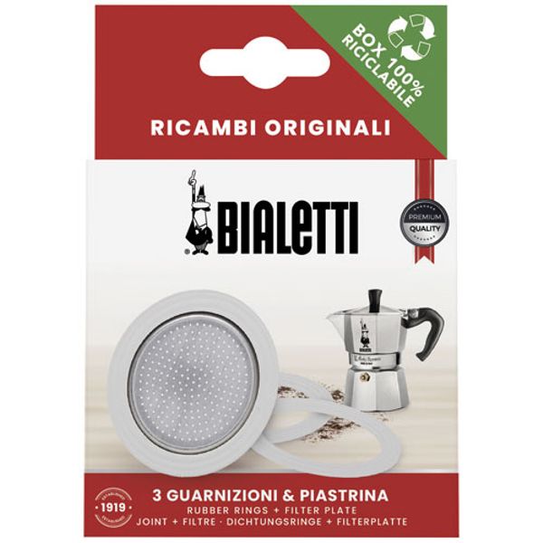 BIALETTI Filtre + 3 joints pour cafetières italiennes 1 tasse - 1