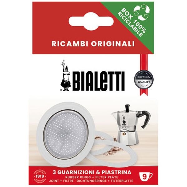 BIALETTI Filtre + 3 joints pour cafetière italienne 9 tasses - 1
