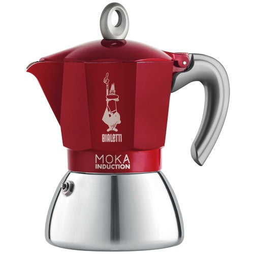 BIALETTI Cafetière italienne 6 tasses - Moka Induction Rouge - 1