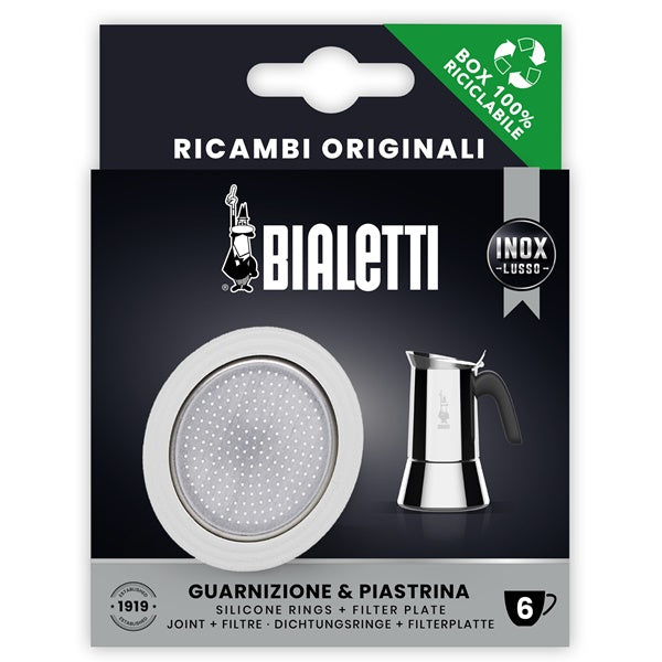 BIALETTI Filtre inox + 1 joint silicone pour cafetières italiennes inox 6 tasses - 2