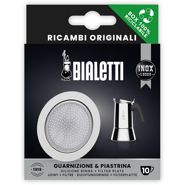 BIALETTI Filtre inox + 1 joint silicone pour cafetières italiennes inox 10 tasses - 2