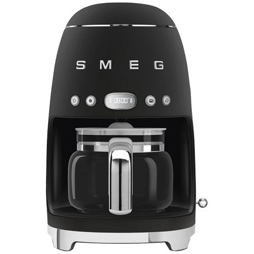 SMEG Cafetière filtre 10 tasses programmable Noir Mat - Années 50 - DCF02BLMEU - 2
