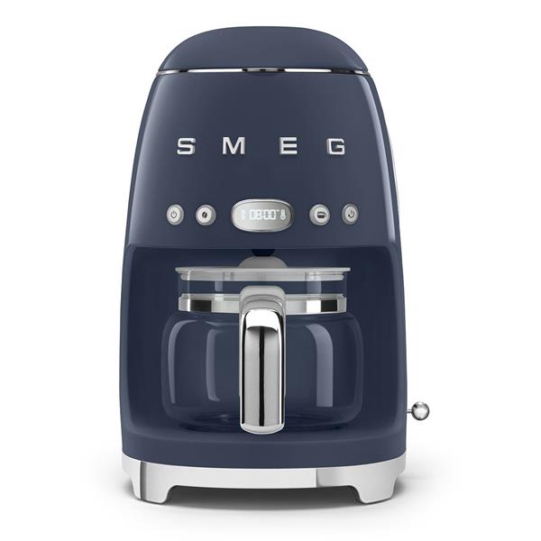SMEG Cafetière filtre 10 tasses programmable Bleu Navy - Années 50 - DCF02NBEU - 1