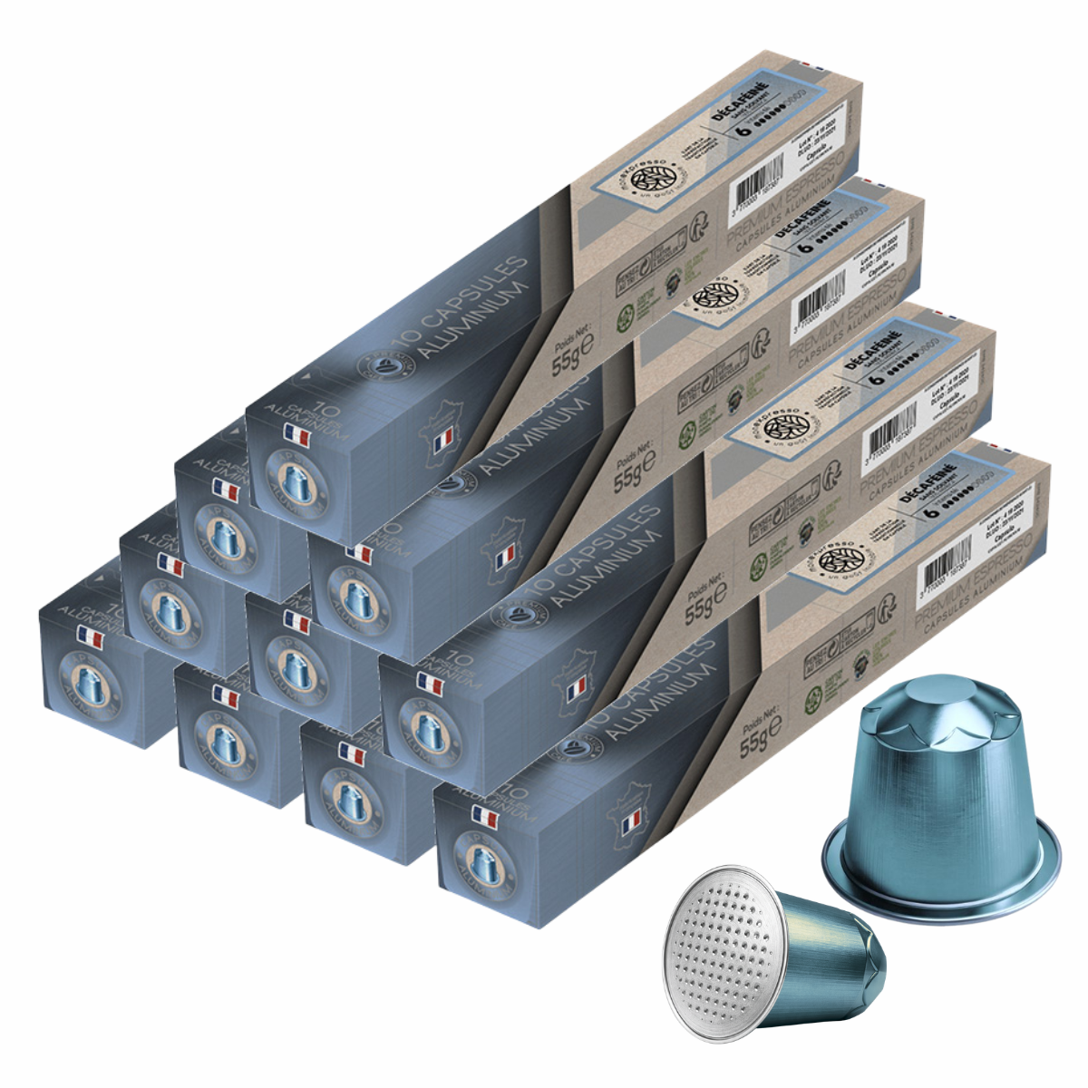 Capsules pour Nespresso - Décaféiné