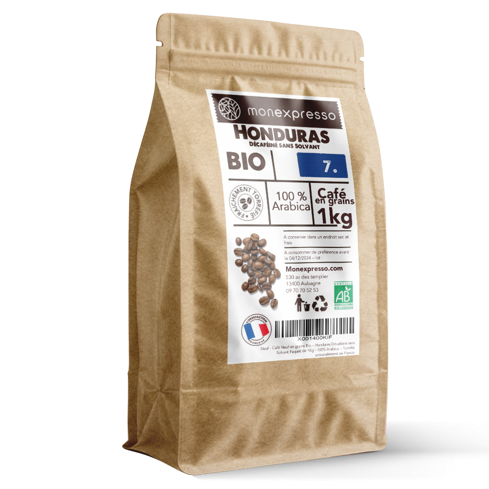 Café En Grains - Pure Origine - Honduras Décaféiné Sans Solvant Bio