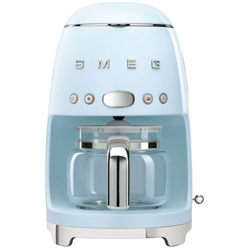 SMEG Cafetière filtre 10 tasses programmable Bleu Azur - Années 50 - DCF02PBEU - 2