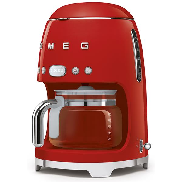 SMEG Cafetière filtre 10 tasses programmable Rouge - Années 50 - DCF02RDEU - 1