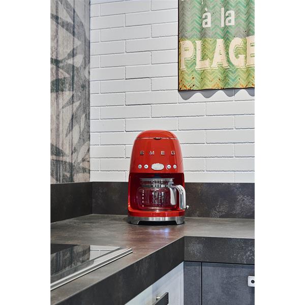 SMEG Cafetière filtre 10 tasses programmable Rouge - Années 50 - DCF02RDEU - 5