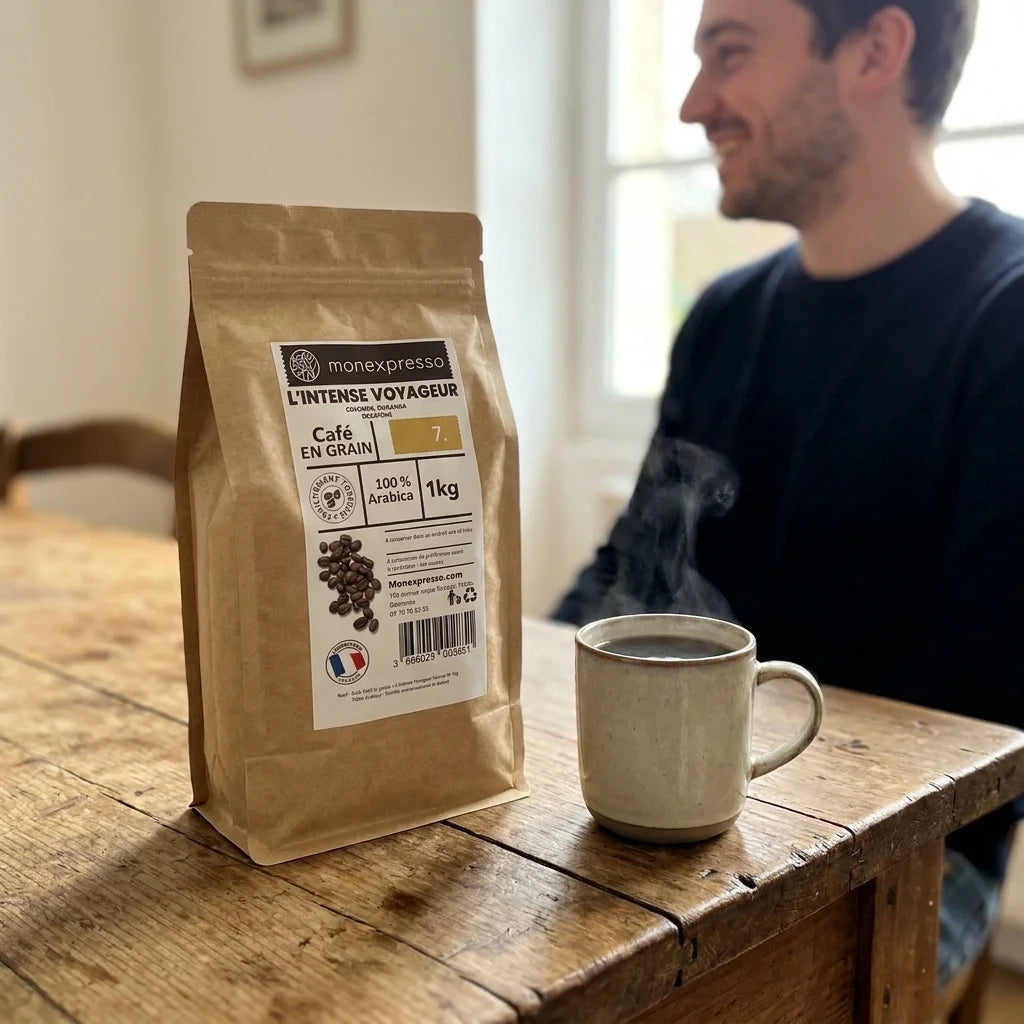 Café En Grains - Assemblage -  L’Intense Voyageur Décaféiné