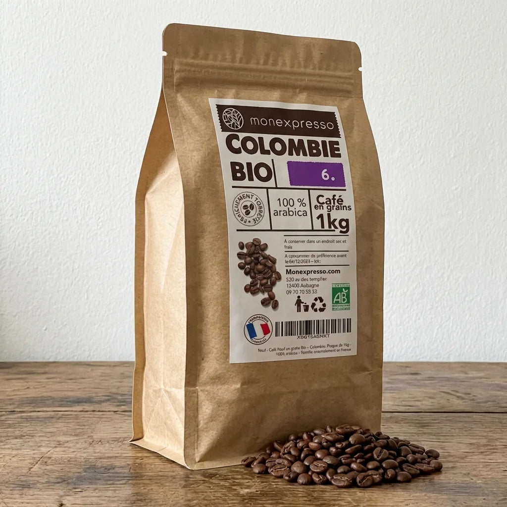 Café En Grains Bio - 4 Kg X Colombie 3 Kg X Nicaragua 3 Kg X Pérou Chanchamayo - 10 Kg Vente En Gros