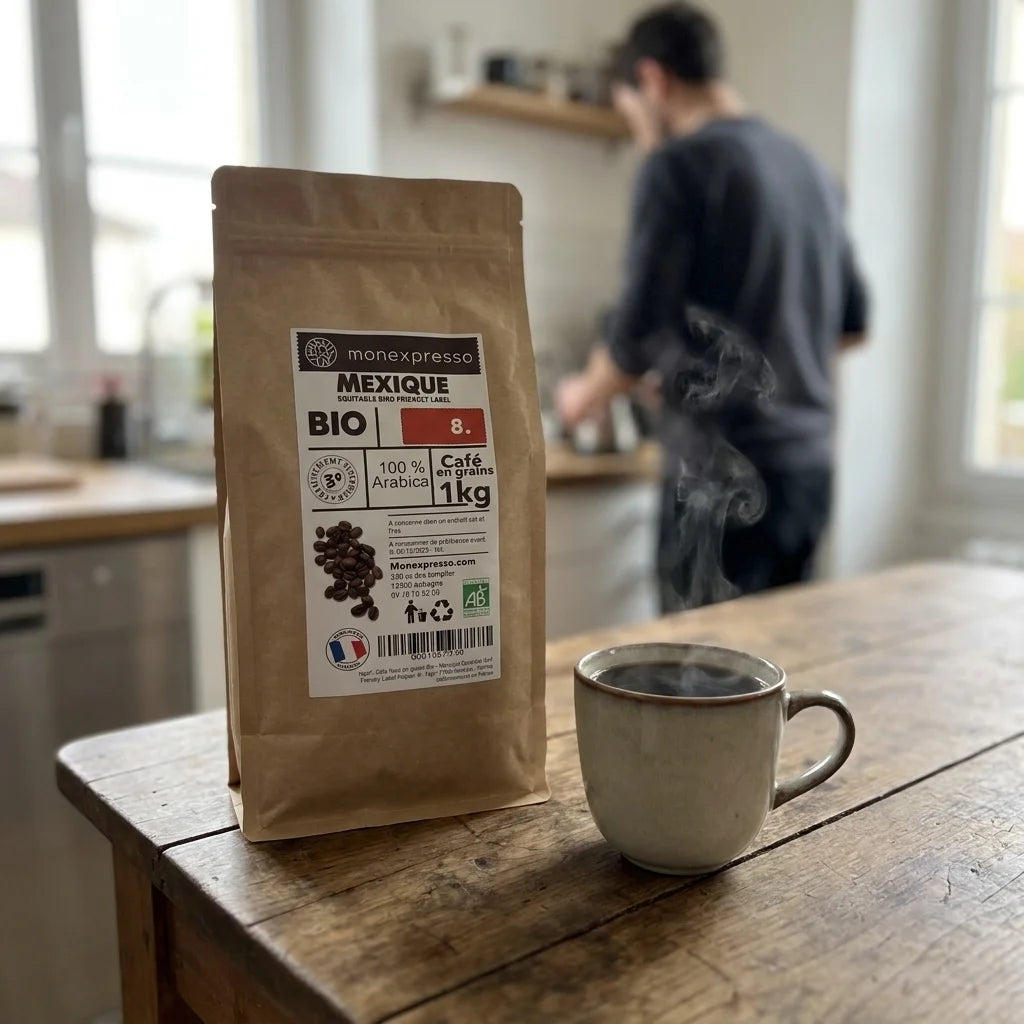 Café En Grains - Pure Origine - Mexique Equitable Bird Friendly Label Bio (10Kg Vente En Gros)
