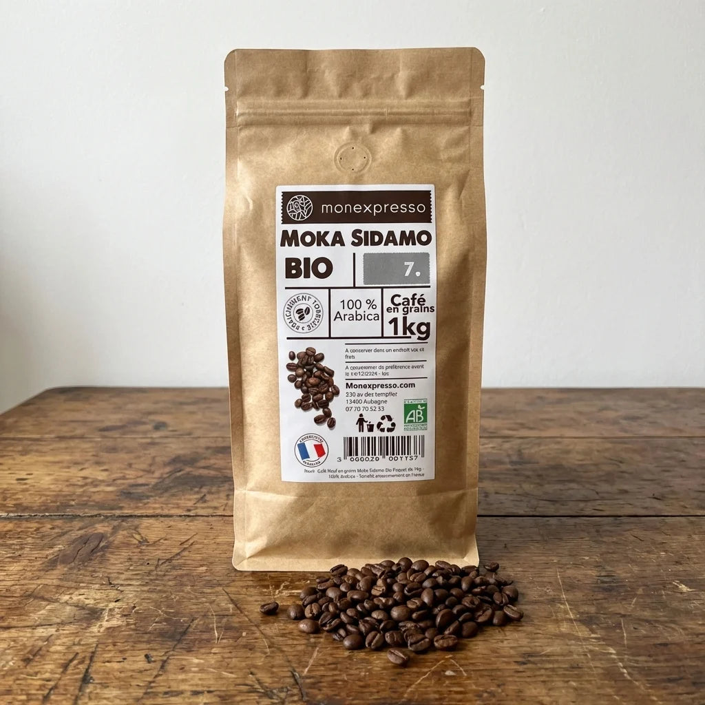 Café En Grains - Pure Origine -  Moka Sidamo D'Ethiopie Bio