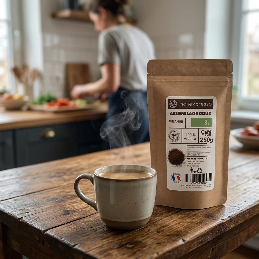 Café Moulu - Assemblage - Mélange Doux 100% Arabica