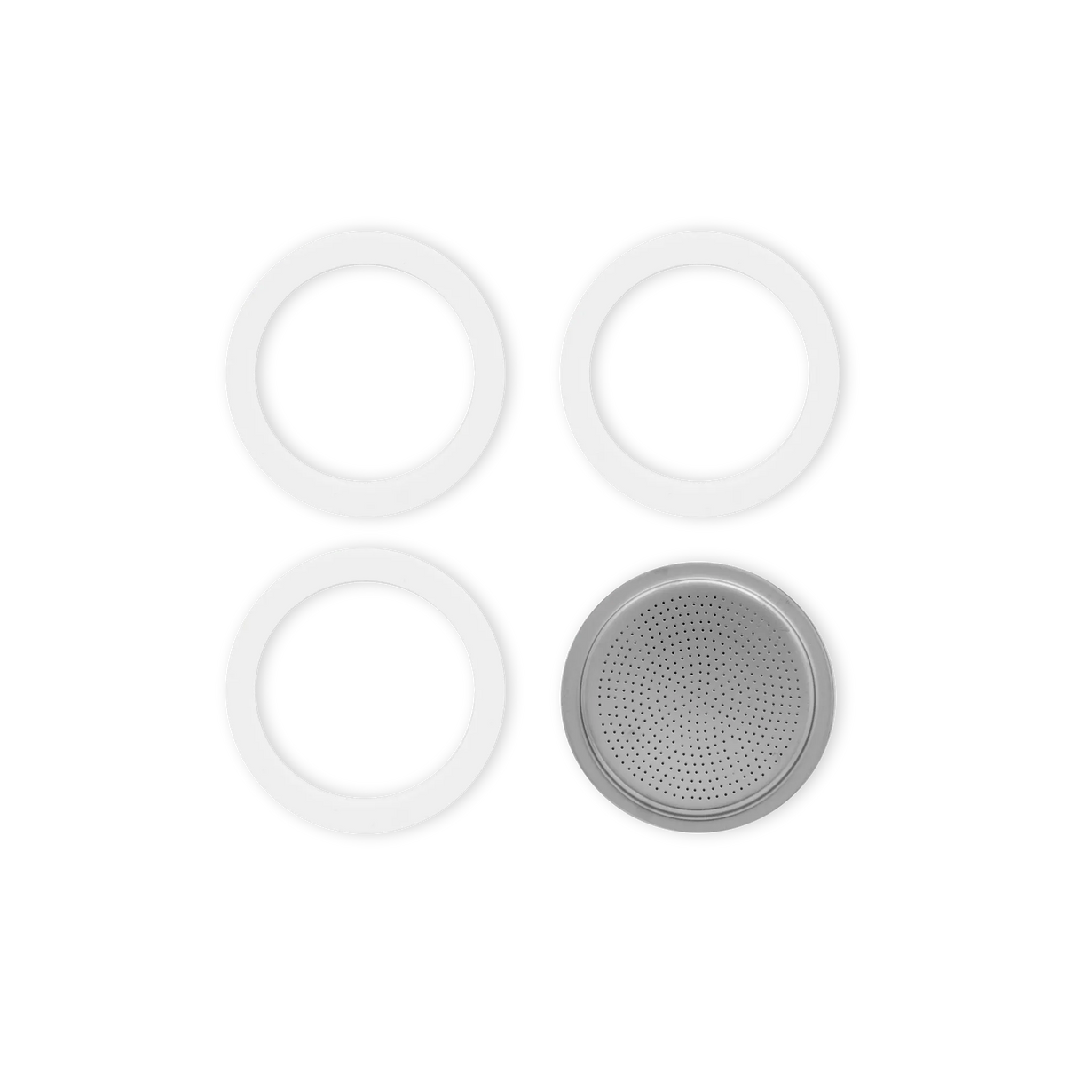 Bialetti Filtre + 3 joints pour Cafetière Italienne Moka Express 2 tasses