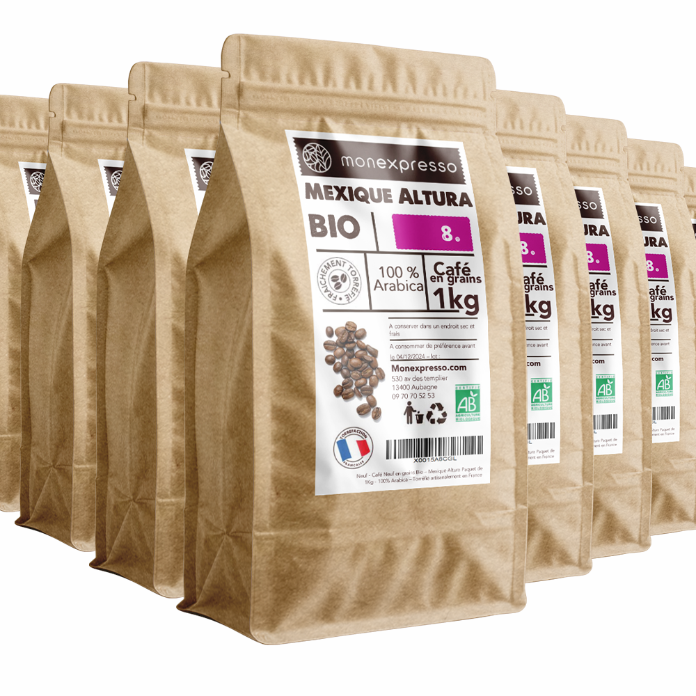 Café En Grains - Pure Origine - Méxique Altura Bio (10Kg Vente En Gros)