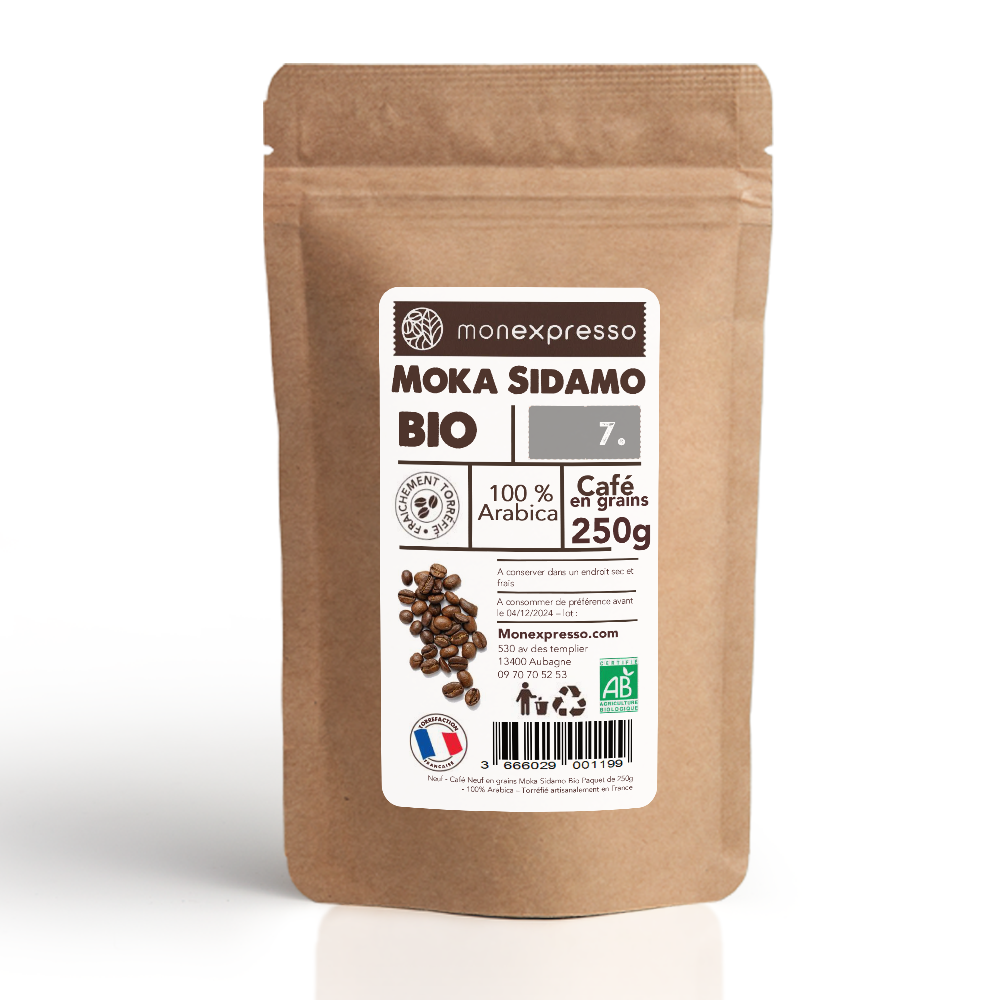 Café En Grains - Pure Origine -  Moka Sidamo D'Ethiopie Bio