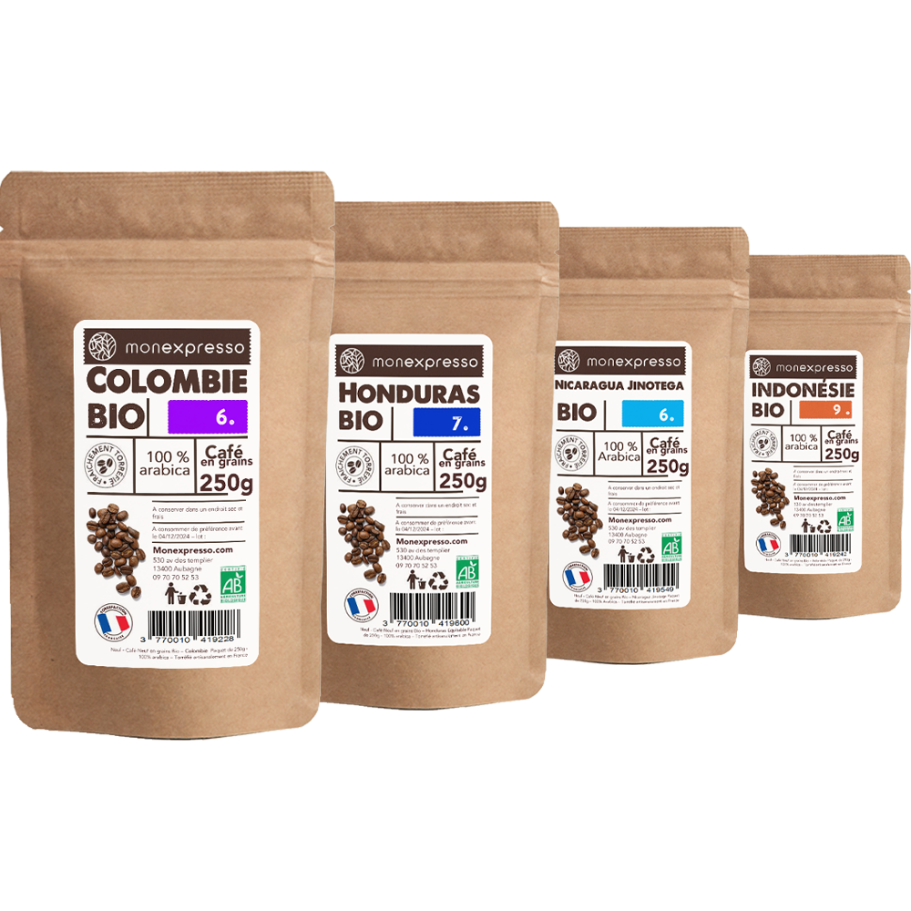Café En Grains Bio - Pack Découverte 4 x 250g